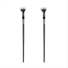 Gegolfde wimperborstel, waaierborstel voor wimpers, wimperseparator, kam boven en onder ogen (2 stuks)