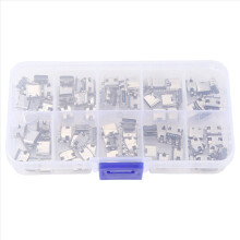 100 Stück/Lot, 10 Modelle USB-Ladebuchsen Typ-C, gemischt 6-Pin und 16-Pin, Verwendung für Reparatursets für Mobiltelefone und digitale Produkte
