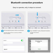 Bluetooth-toetsenbord, draagbaar voor tablet-pc, gamingaccessoires, zwart