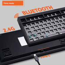 GMK81 mukautettu mekaaninen näppäimistösarja Hot Swap Bluetooth 2.4G langaton RGB-taustavalaistu tiivisterakenne tuki valkoinen