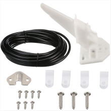 Misuratore di portata per yacht marini per tachimetro a pressione idraulica Tubo in PVC da 20 piedi (6 m) con morsetti, gusci e viti 40GF