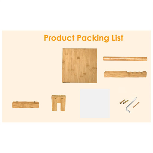 Prensa para Tortilhas de 25 cm (10 polegadas) com Rolo de Massa, Madeira de Bambu Grande, 50 Folhas de Papel Manteiga 2