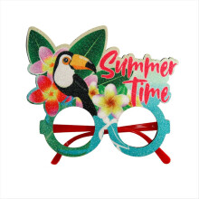 Decorações de festa com tema tropical havaiano de verão, óculos, porta-retratos com coqueiro, H