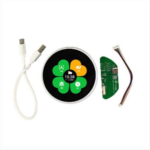 Tela LCD IPS colorida circular de 2,1 polegadas (480x480) com botão codificador, módulo ESP32-S3 N16R8 ST7701 e Wi-Fi 2.4G. 1