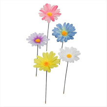 Bunte Gänseblümchen-Gartenstäbe aus Metall für die Rasendekoration (Gänseblümchen)