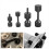 Conjunto de 4 pinos de flange de alumínio com dois furos, 1-1/8 polegadas para alinhamento e 1-5/8 polegadas para remoção, na cor vermelha. 5