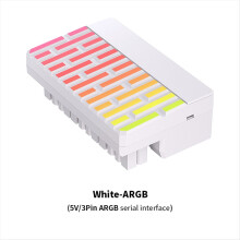 ATX 24-Pin 90-Stromanschlussadapter 5V 3-Pin ARGB 24-Pin Buchse auf Stecker DIY für Desktop-PCs Weiß