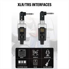 Sistema trasmettitore e ricevitore per microfono XLR wireless 0V/48V ricaricabile per applicazioni dinamiche