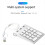 Mini teclado numérico com 18 teclas e 3 portas USB-C para laptop e computador desktop. 5