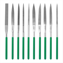 10-teiliges Diamantfeilen-Set, Präzisionsnadelfeilen mit Beschichtung zum Feilen von Metall, Keramik, Stein und Schmuck A