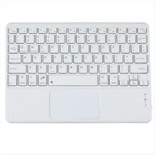 Teclado sem fio com touchpad Bluetooth para jogos em PC e tablet (branco)