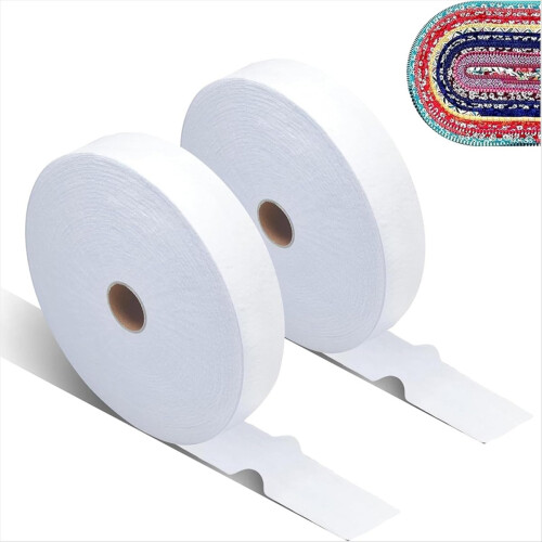 Tecido JellyRoll para Quilting, Rolos de 2 1/2 Polegadas de Mistura de Algodão e Lã para Tapetes e Carteiras (2 Rolos) (2 x 70 Jardas) 1
