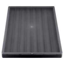 Caixa de armazenamento de teclas à prova d'água com tampa - para exibição e coleção de teclas de teclado, preta.