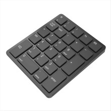 Teclado numérico sem fio recarregável de 2,4 GHz para laptops, preto.