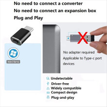 Mouse di tipo C con vibrazione non rilevabile, USB Shaker, movimento simulato per mantenere il computer sveglio, nero