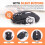 Mouse wireless silenzioso USB ricaricabile per computer da gioco Bluetooth per PC e laptop nero 8