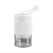 Moedor de café manual pequeno com manivela e 30 configurações ajustáveis para uso doméstico, viagens e camping.
