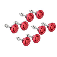 x rode drukknop snelontgrendelingsmotorkap pinnen vergrendelingsclip auto bumper vergrendelingsset 30 mm