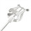 Σαξόφωνο Music Clip Alto Marching Portable (Long) Ασημί 5