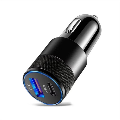 3.1A 15W USB+PD Μικρός φορτιστής αυτοκινήτου από ατσάλι, μεταλλικό κράμα TYPE-C 2