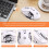 Mouse wireless silenzioso USB ricaricabile per computer da gioco Bluetooth per PC e laptop bianco 6