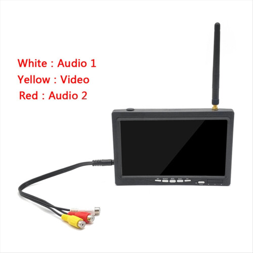 Monitor FPV TN de 7 polegadas, 5.8G, 48 canais, tela TFT LCD de 1024x600, alimentação DC 7-16V para transmissor RC e drone. 2