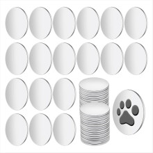 100 unidades de discos circulares de aço inoxidável, placas metálicas planas e redondas para artesanato e estampagem.