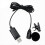 USB Lavalier Reversmicrofoon Omnidirectioneel Bedrade Clip-on Microfoon Handsfree Plug & Play voor Computer PC Laptop 2M 4