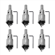 6-teiliges Wolframkarbid-Lochsägen-Set für Edelstahl/Metall, ausziehbarer Bohrer, 22 mm