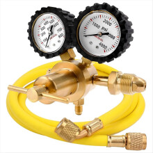 Typpisäädin, jossa 0–800 PSI:n syöttöpaine, CGA580-letkuliitäntä ja 1/4 tuuman urosliitin