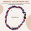 Conjunto de 12 Colares de Beisebol de 45 cm (18 polegadas), Presente Ideal para Fãs do Time (Vermelho, Azul, Branco) 10