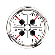 85 mm 4-in-1 multifunctionele meter met 0-190 ohm/240-33 ohm brandstofniveau watertemperatuur olie voltmeter C