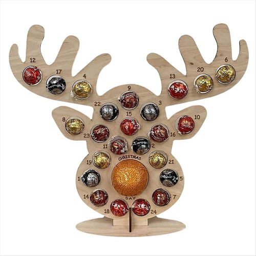 Weihnachtskalenderbaum aus Holz, Schokoladenständer B 2