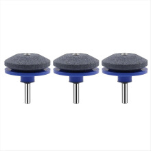 3-teiliges Set Rasenmähermesserschärfer, Rasenmäher-Schärfwerkzeug, Universalschärfer für Rasenmäher, Blau