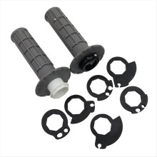 Impugnature antiscivolo con bloccaggio, manubrio universale per moto con camma a scatto, impugnatura per dirt pit bike grigia