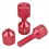 Conjunto de dois pinos de alinhamento de flange de 1-1/8 polegadas em alumínio 6061 com nível, vermelho. 6