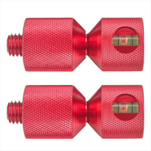 Conjunto de dois pinos de alinhamento de flange de 1-1/8 polegadas em alumínio 6061 com nível, vermelho. 2