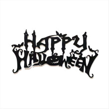 Decoração com tema de Halloween, Arte de Parede Decorativa, Decoração Clássica Preta para Sala de Estar com Pendentes de Metal