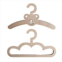 Perchero nórdico de madera con forma de oso y nube para colgar en la pared, 10 unidades