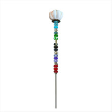 Estaca de jardim com contas, estaca de varinha de fada feita à mão, para vaso de plantas, decoração.