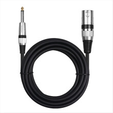 Cavo audio per microfono da 6,35 mm maschio a XLR per altoparlanti, chitarra, amplificatore, trasmissione audio di alta qualità, 16,4 piedi