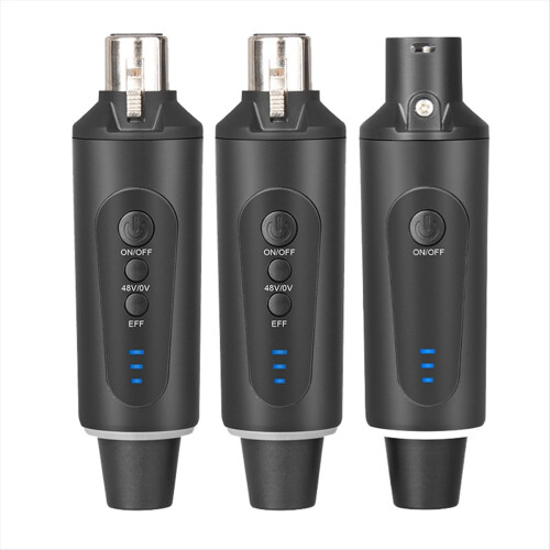 Sistema di microfono wireless Trasmettitore Ricevitore Adattatore convertitore microfono XLR automatico per condensatore 1