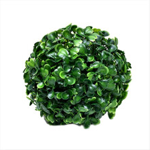 Bolas de folhagem artificial de buxo verde, redondas, sem necessidade de poda, decoração de mesa tipo topiaria artificial para casa e exterior.