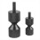 Conjunto de 4 pinos de flange de alumínio com dois furos, 1-1/8 polegadas para alinhamento e 1-5/8 polegadas para remoção, pretos. 6