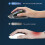 Mouse wireless Bluetooth 5.0 2.4G Mouse ottico portatile ergonomico per computer destro Grigio 8