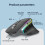 Mouse wireless Bluetooth 5.0 2.4G Mouse ottico portatile ergonomico per computer destro Grigio 7