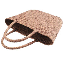 Lässige Strohtasche, Naturweiden-Tragetasche, Damen-Handtasche aus geflochtenem Rattan für den Garten, handgefertigt, Mini-Gewebe