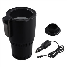 12V Auto 2 in 1 Verwarming Koeling Bekerwarmer Koeler Slimme Houder Digitaal Display Temperatuur Drankhouders Zwart