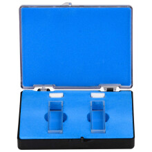 Cubeta de quartzo para espectrofotômetro, com caminho óptico de 10 mm, altura de 45 mm e capacidade de 3,5 ml - 2 unidades.