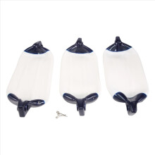 Paraurti di ancoraggio in PVC per barca gonfiabile, 3 pezzi, per barca, barca a vela, cuddy ecc. (4,5 x 16 pollici)